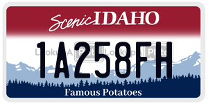 1A258FH  license plate in ID