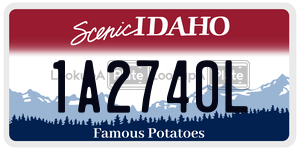 1A2740L  license plate in ID