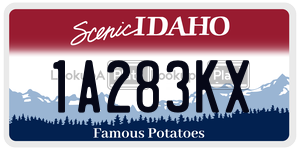 1A283KX  license plate in ID