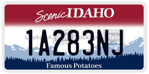 1A283NJ  license plate in ID