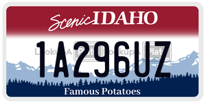 1A296UZ  license plate in ID