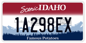 1A298EX license plate in Idaho