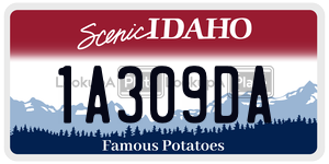 1A309DA license plate in Idaho