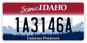 1A3146A  license plate in ID