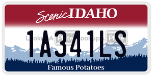 1A341LS  license plate in ID
