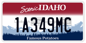 1A349MC  license plate in ID