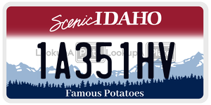 1A351HV  license plate in ID