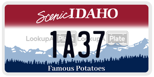 1A37  license plate in ID