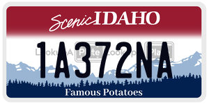 1A372NA  license plate in ID