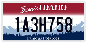 1A3H758 license plate in Idaho