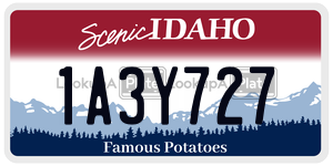 1A3Y727  license plate in ID