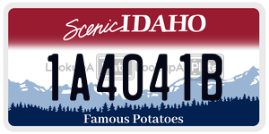 1A4041B  license plate in ID