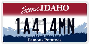 1A414MN  license plate in ID