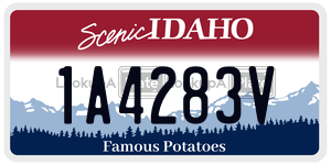 1A4283V  license plate in ID