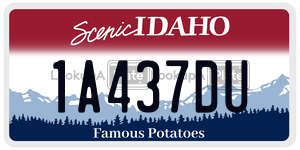1A437DU  license plate in ID