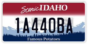 1A440BA  license plate in ID
