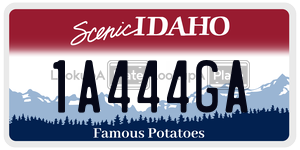 1A444GA  license plate in ID