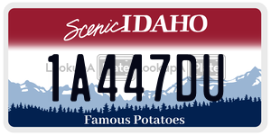 1A447DU  license plate in ID