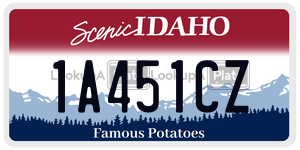 1A451CZ  license plate in ID