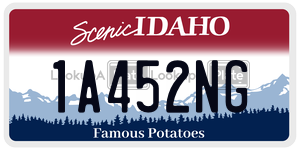 1A452NG  license plate in ID
