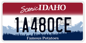 1A480CE  license plate in ID
