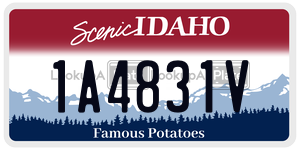 1A4831V  license plate in ID