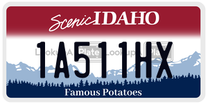 1A511HX  license plate in ID