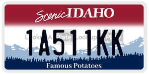 1A511KK  license plate in ID