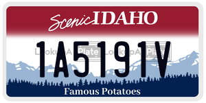 1A5191V  license plate in ID