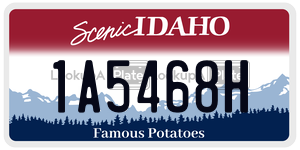 1A5468H  license plate in ID