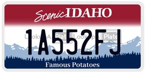 1A552FJ  license plate in ID