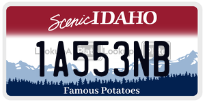 1A553NB  license plate in ID