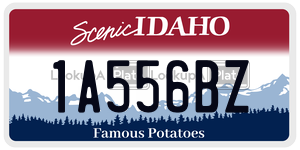 1A556BZ  license plate in ID
