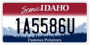 1A5586U  license plate in ID