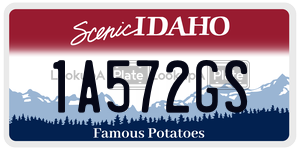 1A572GS  license plate in ID