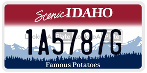 1A5787G license plate in Idaho