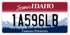 1A596LB  license plate in ID