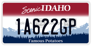 1A622GP  license plate in ID