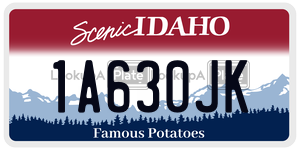 1A630JK license plate in Idaho