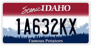 1A632KX  license plate in ID