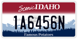 1A6456N  license plate in ID