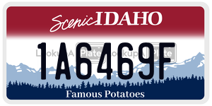 1A6469F  license plate in ID