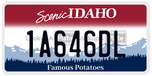 1A646DL  license plate in ID