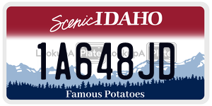 1A648JD license plate in Idaho
