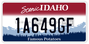 1A649GF  license plate in ID