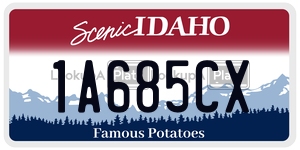 1A685CX  license plate in ID