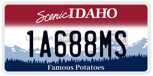 1A688MS  license plate in ID