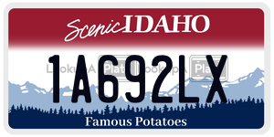 1A692LX  license plate in ID