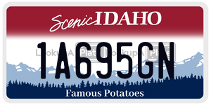 1A695GN  license plate in ID