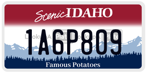 1A6P809  license plate in ID